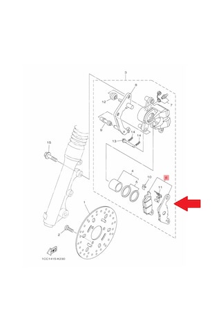 Yamaha Cygnus L / Ybr125 Esd Ön Fren Balatası 4s5-w0045-00