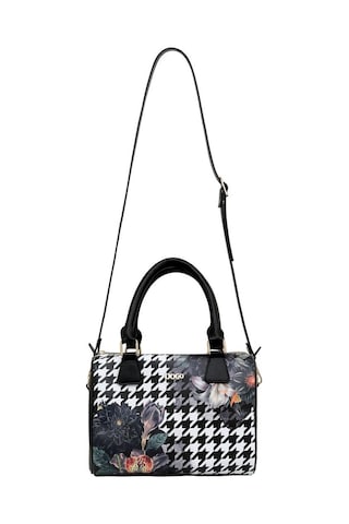Dogo Kadın Vegan Deri Siyah El Çantası - Black Majestic Garden Tasarım Multicolor