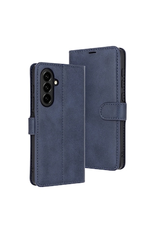 Hnrlıshp Newface Samsung Galaxy Uyumlu  S25 Fe Trend S Plus Kapaklı Kılıf - Lacivert