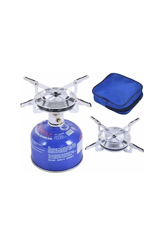 Zilinn Rüzgar Geçirmez Kamp Gaz Sobası Taşınabilir Katlanabilir Sırt Çantası Elektronik Soba Kafası Açık Hava Yemek Pişirme Piknik Yürüyüş Dağcılık Kamp Gümüş