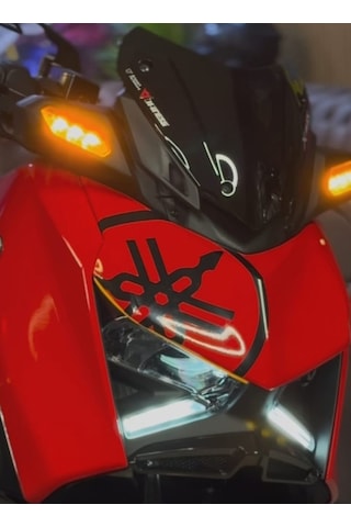 Yamaha Logo Sticker Stiker Seti 2 Adet Reflektif Xmax-nmax Siyah Renk Siyah