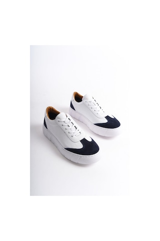 Mubiano Hakiki Deri Erkek Spor Ayakkabı & Sneaker Lacivert/beyaz -mbkry506-lcvb Lacivert/beyaz