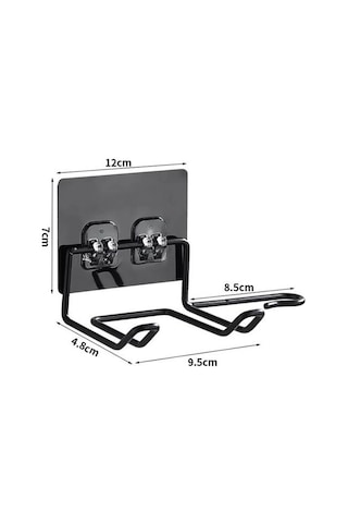 Fön Makine Askısı Siyah Yapışkanlı Fön Makine Tutucu Bx40 Renkli