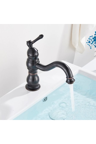 Fkn Royal Kısa Lavabo Bataryası Siyah