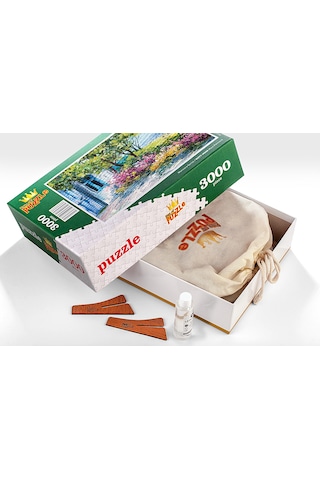 King Of Puzzle Mavi Pencere Ahşap Puzzle 3000 Parça