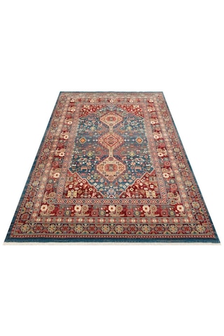 Kybele Kyb 05 Navy Red Xw Sıcak Renk Tonlu Otantik Makine Halısı Lacivert - Kırmızı