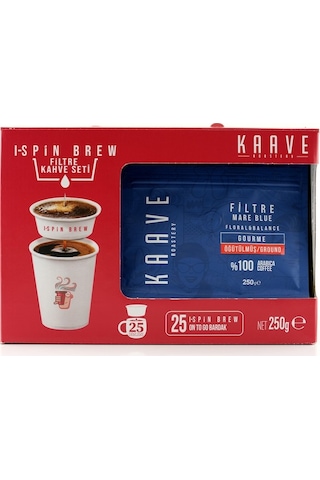 Kaave Roasterty I-Spin Brew Kullanıma Hazır Filtre Kahve Seti, 25 Bardak Öğütülmüş