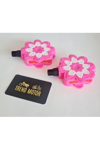 Pedal Takım Pembe Çiçek Model - 16 - 20 Jant Kız Çocuk Bisikleti