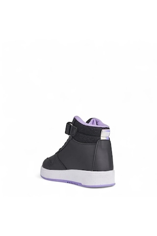 Nese Shoes Labu Labu Baskılı Bilekli Kız Çocuk Spor Ayakkabısı Sneaker Siyah-mor