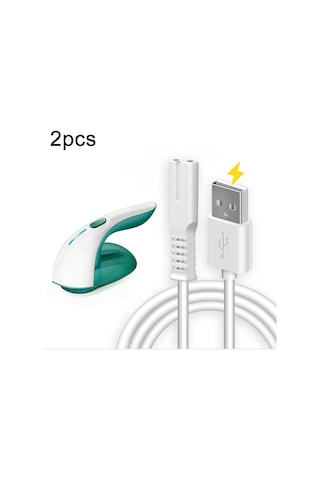 Philips Confu Supor Saç Topu Giyotin İçin 2 Adet Usb Şarj Kablosu Beyaz