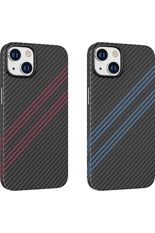 Hoco Apple Uyumlu iPhone 14 6.1 Kılıf Kevlar Texture Darbe Emici Telefon Kılı