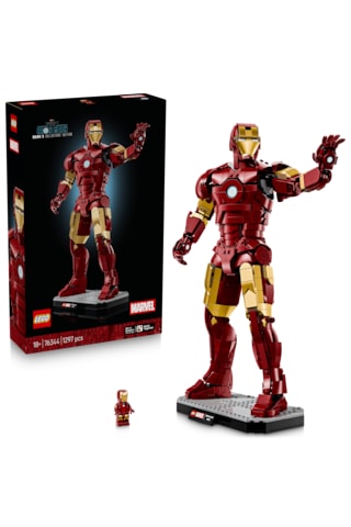 LEGO® ǀ Marvel Iron Man Mark 3 Koleksiyoncu Versiyonu 76344 - Yetişkinler için Minifigür İçeren Model Yapım Seti (1297 Parça)