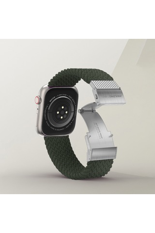 Watch 40mm Amazingthing Titan Weave 2.seri Sport Örgü Kordon Koyu Yeşil