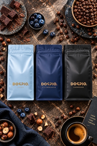 Doppio. 3'lü Tanışma Paketi I Crema + Espresso + Filtre Kahve I Öğütülmüş 3x250gr