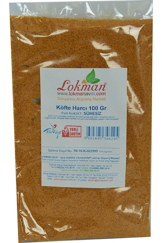 Lokman Avm Köfte Harcı Baharat Karışımı 100 G