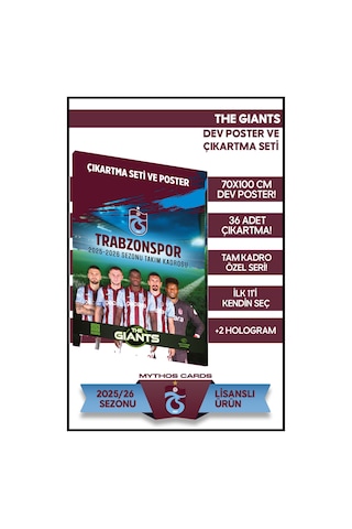 Trabzonspor - The Gıants 2025/26 Poster Ve Çıkartma Seti
