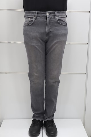 Denim Cartel Dmctekstil Erkek 951 Gri Yüksek Bel Rahat Kesim Boru Paça Jean Pantolon