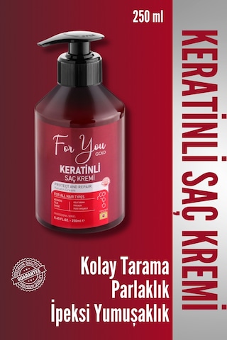 Keratinli,onarıcı,besleyici,canlandırıcı Saç Kremi Saç Güzelleştirici Bakım Kremi 250ml