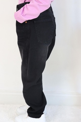 Breeze Kız Çocuk Kot Pantalon Cepli 5-9 Yaş, Siyah Siyah