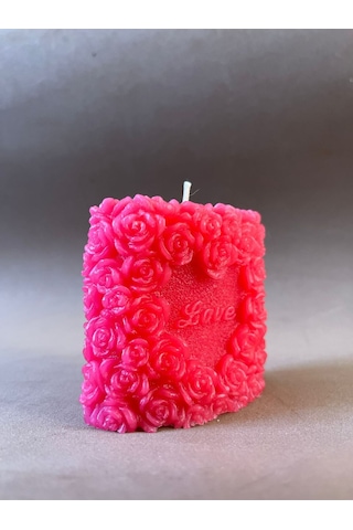 Novavita Yenihayat Sevgililer Günü Yılbaşı İçin Love Yazılı Mum Pembe