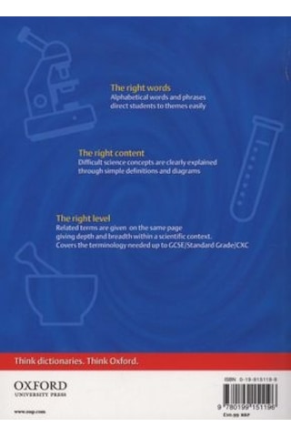 Oxford Science Study Dictionary Paperback