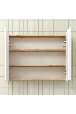 Roomart Ad7 Kulpsuz Çift Kapaklı Ahşap-Mat Beyaz Mdf 80 Cm Beyaz