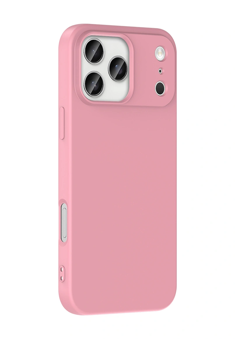 Apple Uyumlu iPhone 17 Pro Max Kılıf Lansman İçi Kadife Kamera Korumalı Mara Silikon Kılıf - Pembe Pembe