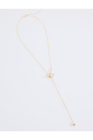 Jimmy Key Jimmy Key Altın Rengi Burgu Figürlü Uzun Ayarlanabilir Kolye 6sw425691150