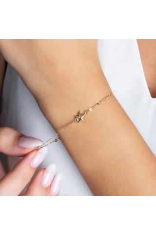 Altın Yıldız Bileklik BL0799 Sarı Altın