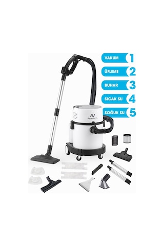 Pirantech RLZ-208 Buharlı Temizlik Robotu Vakumlu Halı Koltuk Yıkama + EK340 Torbasız Elektrikli Süpürge