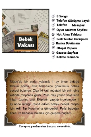 Dedektif Oyunu Dört Farklı Dava Pakedi Bir Arada