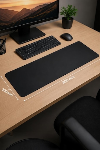 Gaming Oyuncu Klavye Fare Altlığı Kaymaz Taban Mouse Pad Bk 300 800mm Siyah