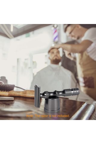 Mufunye Klasik Tıraş Bıçağı Standı - Alüminyum Alaşım, Mat Siyah, Şık Ve Pratik Tasarım