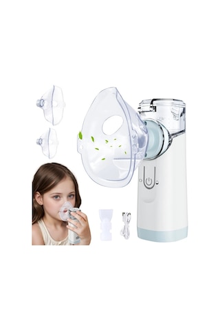 Elmpaly Kahverengi Kompakt Taşınabilir Mesh Nebulizatör Otomatik Temizleme Ev Ofis Outdoor.