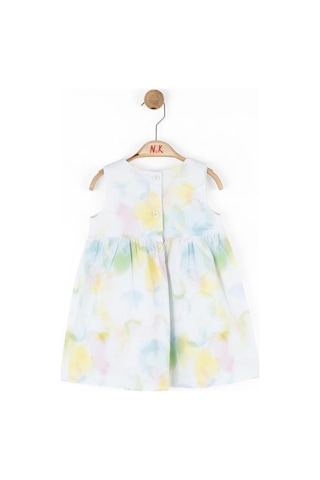 Nk Kids Kız Bebek Alice Elbise Ekru-mavi Ekru - Mavi