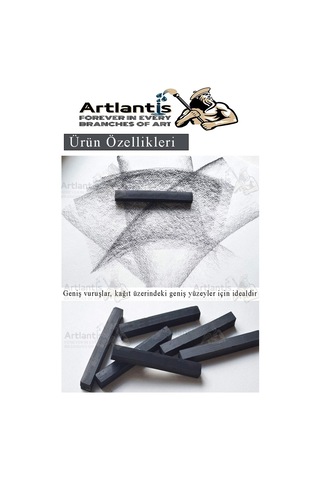 Sıkıştırılmış Kömür Füzen Seti 1 Paket Kohinoor 2b 4b 6b Siyah Kare Press Kömür Füzen Yassı Çizim Gölgelendirme Grafit