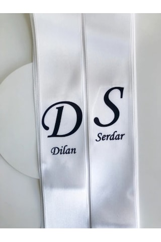 Gelin Damat Isimli Tören Takı Kurdelesi 2 Adet B-32