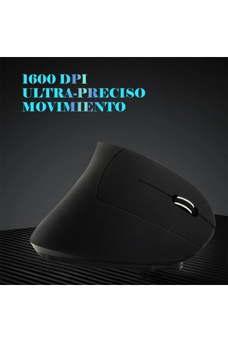 Ximistore9 Ergonomik Dikey Kablosuz Fare - Şarjlı, Sessiz Fonksiyonlu, El Yorgunluğunu Azaltan Siyah Mouse Optik