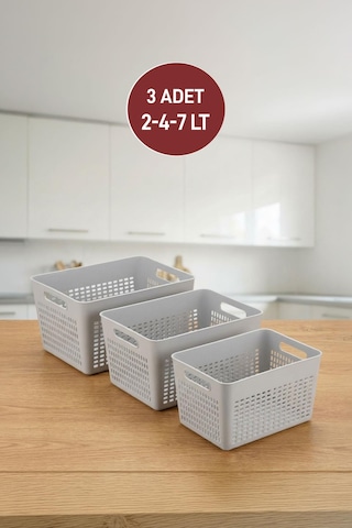 Selka Home Lavin 3'lü Dolap İçi Düzenleyici ( 2-4-7 Lt. )