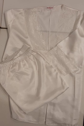 Duchesse 137 Çeyizlik Dantelli Saten 6'lı Set -ekru Ekru