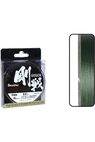Gosen W8 Casting Pe 8 Örgü Spin Ip Misina 150Mt Yeşil (544649034)
