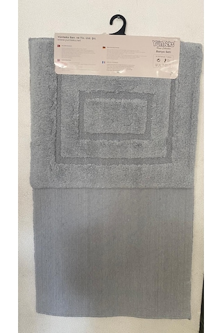 Pamuk Tufting 2'li Klozet Takım,banyo Seti,paspas Seti, Çerçeve V