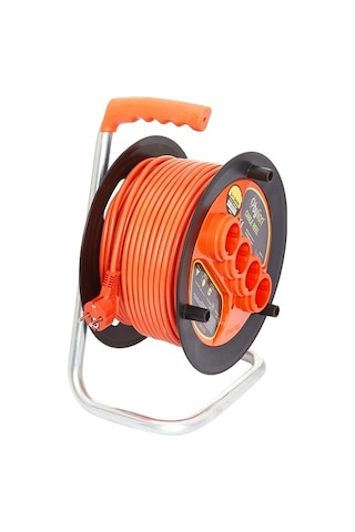 Bylion Makaralı Seyyar Uzatma Kablosu 3 x 1.5 mm² 20 m Turuncu