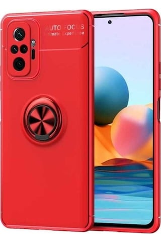 Xiaomi Redmi Note 10 Pro Kılıf Zore Ravel Silikon Kapak Kırmızı