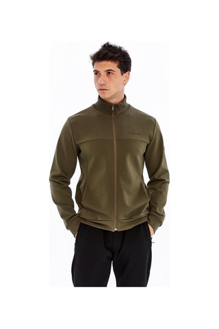 AR-MA Arma Erkek Slim Fit Örme Interlok Basic Tam Fermuar Dik Yaka Sweatshirt %80 Pamuk %14 Polyester %6 Elastan K30324989902 Haki