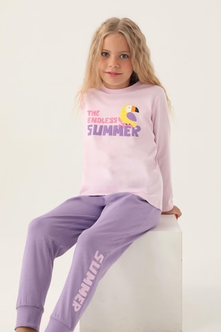 Roly Poly 3401 Garson Endless Kız Çocuk Pijama Takımı Pembe