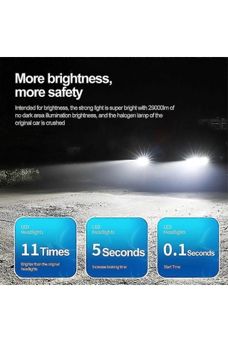 2 Adet H7 H11 9005 9012 Araba Farı 6000k 20000lm Sis Lambası 12v Araba Farı Beyaz Led Ampuller Canbus Işıkları Csp Çip - Üstün Parlaklık Ve Uzun Ömür Diğer