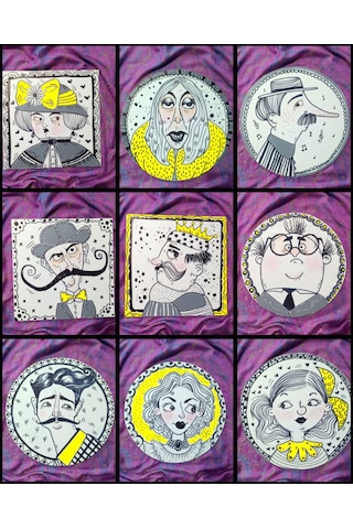 El Emeği Dekoratif Tablolar 9'lu Set