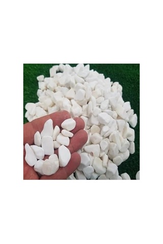 Beyaz Dolomit Taş 25 Kg, 1,5-2 Cm Dere Çakıl Taşı, Bahçe Ve Teraryum İçin