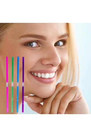 Mufunye 60 Adet Renkli Fiber Cila Şeritleri - Mor, Mavi, Yeşil, Pembe - 152x4mm Boyutunda